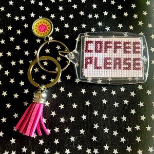 Coffee Please Handcrafted Keychain